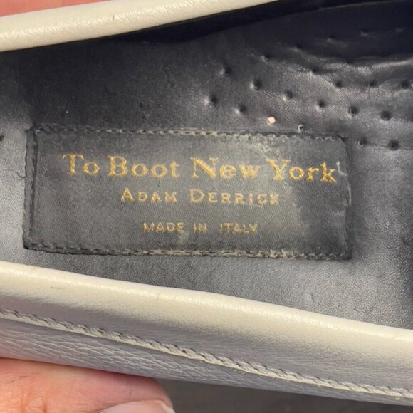 To Boot New York Penny Driving Moc Loafers Shoes White Leather Mens Size 9.5 - Picture 10 of 11